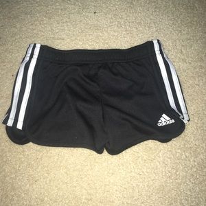 black adidas shorts